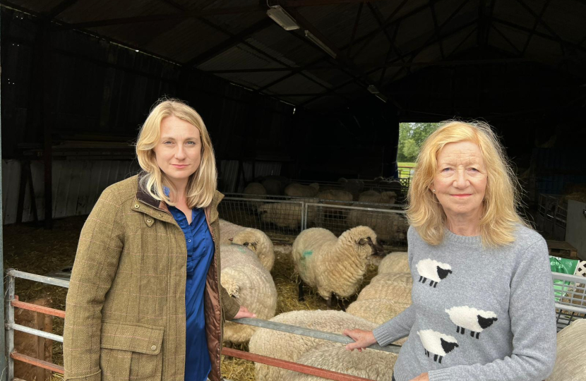 Meg visiting local farmers